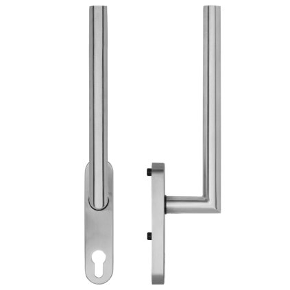 HS kľučka BLAUGELB HSG 1010 outdoor PZ, bez hranatej hrany, závitové pätky M6, nerez