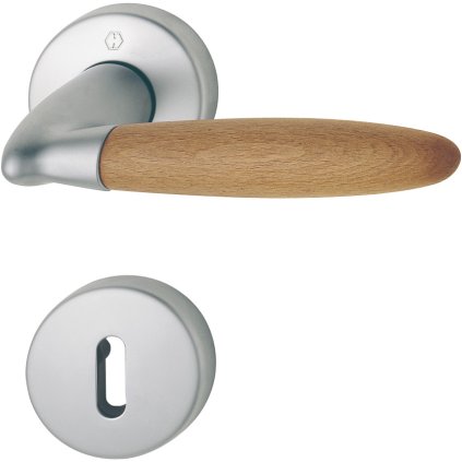 Interiérové rozetové kovanie kľučka/kľučka Hoppe ATHINAI F98/buk, BB/8mm, dvere 37-47mm