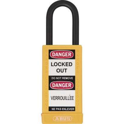 Visiaci zámok vo farbe 74LB/40 žltá