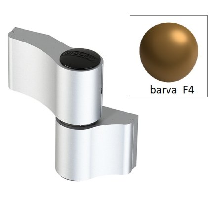 Dverový záves WX 2-dielny asymetrický 67 mm bronz F4-W4