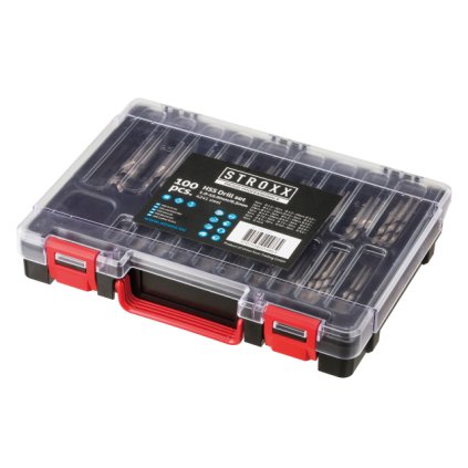 Sada vrtákov do kovu Stroxx HSS, 100 kusov, Ø 1-10 mm