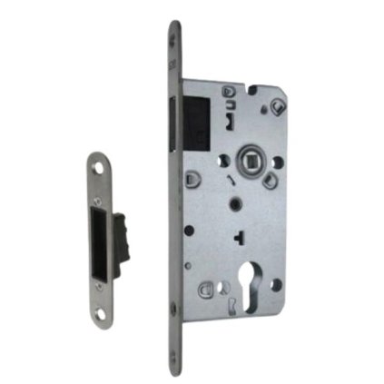 Jednobodový magnetický zámok 72x55 PZ, čierny, vrátane nastaviteľného protiplechu
