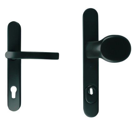 Štítové kovanie guľa/kľučka KRONOS F14 čierna / ZA, 8mm, PZ 92/