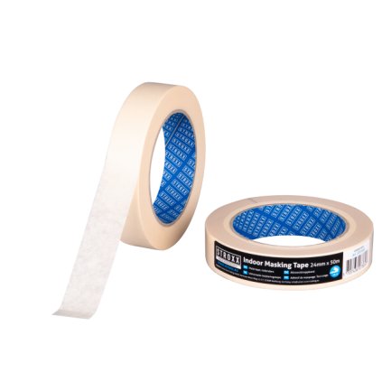 Krepová lepiaca páska STROXX krémová biela 24 mm×50m