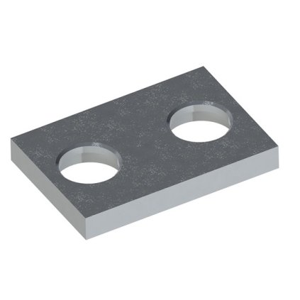 Dištančná podložka pod dverove závesy WX (hrúbka 5 mm) strieborná EV1