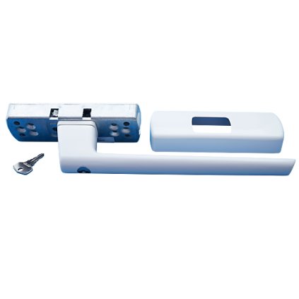 PSK kľučka Siegenia 200/GH uzamykateľná vľavo RAL9003 biela K1