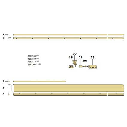 Sada profilov PSK PLUS veľkosť 87/200 F9 titán