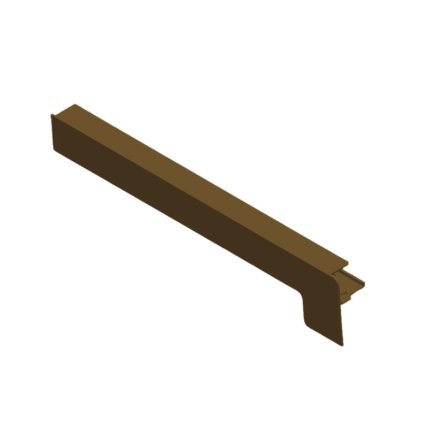 Koncový uzáver z Alu 340 /25 mm pod omietku - svetlý bronz, ľavý