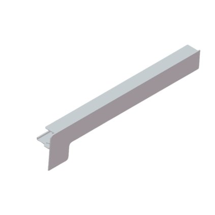 Koncový uzáver z Alu 110 /25 mm pod omietku - strieborný elox, pravý
