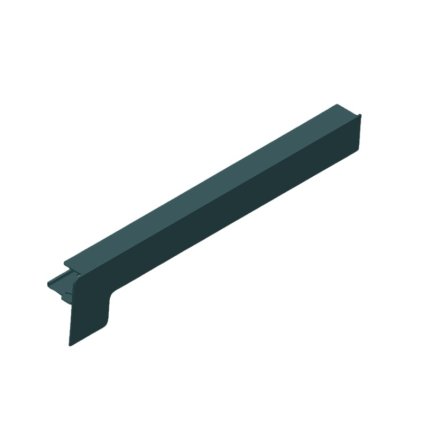 Koncový uzáver z Alu 110 /25 mm pod omietku - antracit RAL 7016, pravý