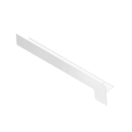 Koncový uzáver z Alu 70 /25 mm na omietku - biely, ľavý