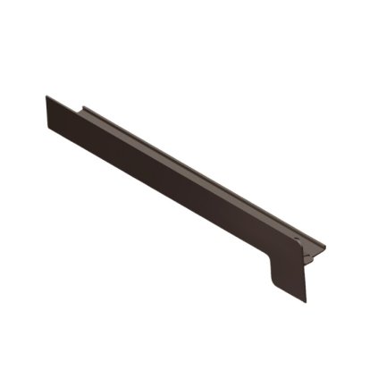 Koncový uzáver z Alu 130 /25 mm na omietku - tmavý bronz, ľavý
