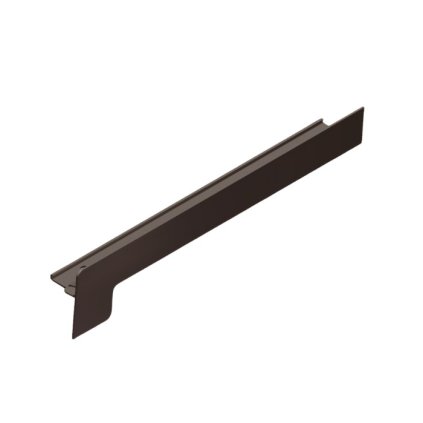 Koncový uzáver z Alu 240 /25 mm na omietku - tmavý bronz, pravý