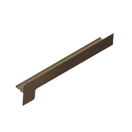 Koncový uzáver z Alu 110 /25 mm na omietku - svetlý bronz, pravý