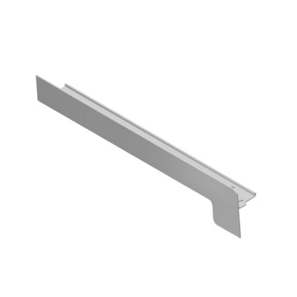 Koncový uzáver z Alu 280 /25 mm pod omietku - strieborný elox EV1, ľavý