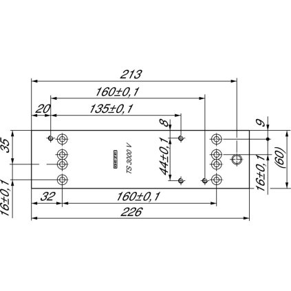 Montážna doska pre Geze TS 3000 V hnedá