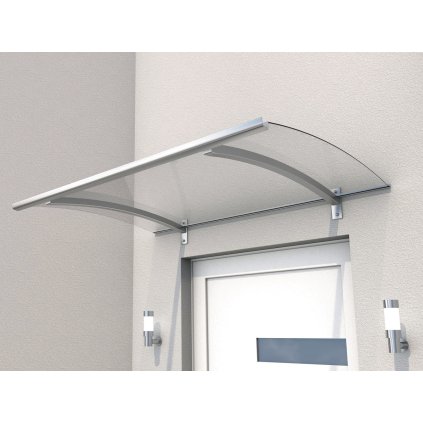 Vchodová strieška Guttavordach PT/LD - 150 x 90 cm, strieborná/čierna