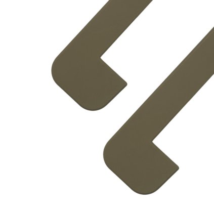 Koncový uzáver 600 mm pre parapety z drevotrieskových dosiek, okrúhly nos -tab/galway