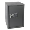 Oceľový trezor 350 x 500 x 330 mm s elektronickým zámkom, klávesnicou a otváracou pákou - sivý