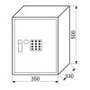 Oceľový trezor 350 x 500 x 330 mm s elektronickým zámkom, klávesnicou a otváracou pákou - sivý