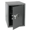 Oceľový trezor 350 x 500 x 330 mm s elektronickým zámkom, klávesnicou a otváracou pákou - sivý