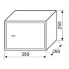 Oceľový trezor 350 x 250 x 250 mm s mechanickým zámkom