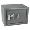 Oceľový trezor 350 x 250 x 250 mm s elektronickým zámkom, klávesnicou a otváracou pákou - sivý