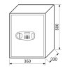 Oceľový trezor 346 x 496 x 270 mm s elektronickým zámkom a LCD displejom