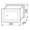 Oceľový trezor 330 x 230 x 200 mm na murovanie s mechanickým zámkom