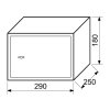 Oceľový trezor 290 x 180 x 250 mm s mechanickým zámkom