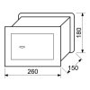 Oceľový trezor 260 x 180 x 150 mm na murovanie s mechanickým zámkom