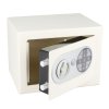 Oceľový trezor 230 x 170 x 170 mm s elektronickým zámkom - biely