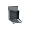 Oceľová poštová schránka 350 x 330 x 125 mm s okienkami - antracitová