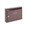 Oceľová poštová schránka 320 x 240 x 60 mm - hnedá