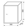 Oceľový trezor 350 x 500 x 330 mm s mechanickým zámkom