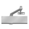 Dverový zatvárač TS15B, s lomeným ramienkom, strieborný RAL9006 SK 1/2