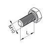 Šesťhranná skrutka M10 pre PV konštrukciu, nehrdzavejúca oceľ