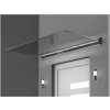 Vchodová strieška Guttavordach LED - 160 x 100 cm, strieborná/čierna