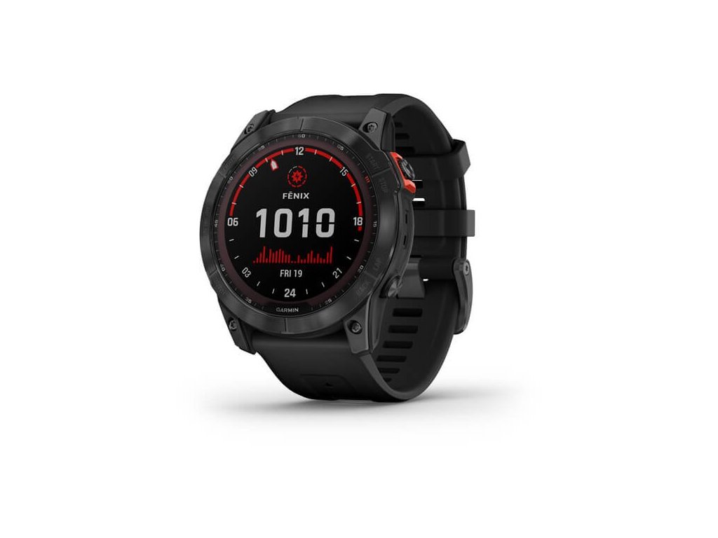 GARMIN chytré sportovní GPS hodinky fenix 7X PRO Solar, Gray / Black Band