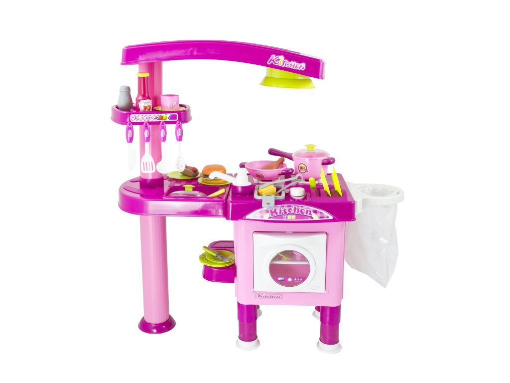 Hračka G21 Dětská kuchyňka velká s příslušenstvím růžová