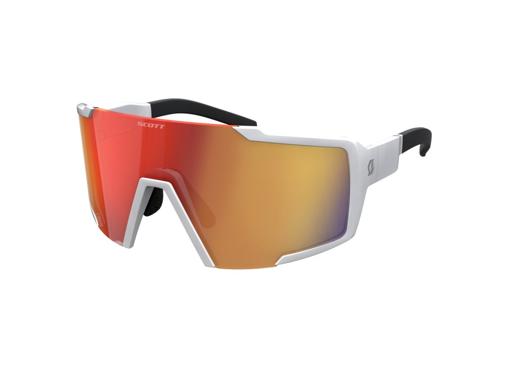 Sluneční brýle SCOTT Shield Compact (Color Text white matt, Size Text red chrome)