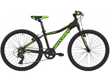Maxbike Denali 24 2020 černý matný + zelená - žlutá Pro registrované zákazníky zajímavé bonusy, akce a to i na jiné značky naší nabídky modelů 2020