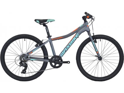 Maxbike Denali 24 2020 šedý matný + tyrkys + oranžový Pro registrované zákazníky zajímavé bonusy, akce a to i na jiné značky naší nabídky modelů 2020