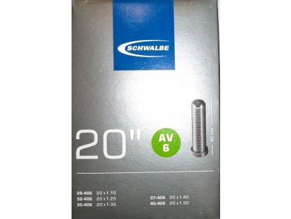 duše SCHWALBE AV6 20"x1.10-1.50 (28/40-406) AV/40mm  Nevíte kde uplatnit Sodexo, Pluxee, Edenred, Benefity klikni