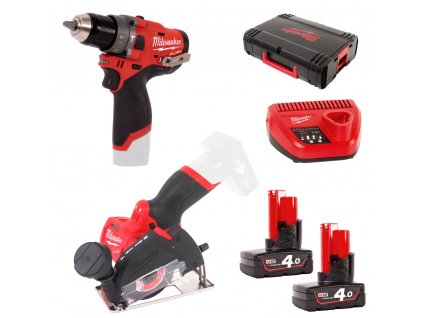 MILWAUKEE 2-dílný set M12FPP2F-402X M12FPD + M12FCOT