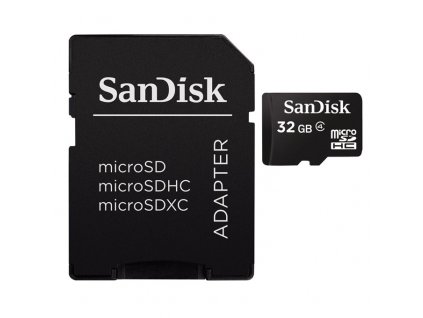 Paměťová karta Sandisk microSDHC 32 GB class 4 + adaptér  Nevíte kde uplatnit Sodexo, Pluxee, Edenred, Benefity klikni