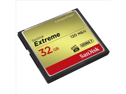 Paměťová karta Sandisk Extreme CF 32 GB 120 MB/s zápis 85 MB/s UDMA7  Možnosti Lemon pay, Edenred, Benefity a.s., Sodexo