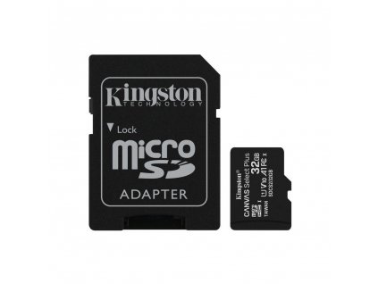 Kingston microSDHC Canvas Select Plus 32GB A1 Class 10 100MB/s + SD adaptér  Nevíte kde uplatnit Sodexo, Pluxee, Edenred, Benefity klikni