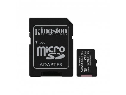 Kingston microSDXC Canvas Select Plus 256GB A1 Class 10 100MB/s + SD adaptér  Nevíte kde uplatnit Sodexo, Pluxee, Edenred, Benefity klikni