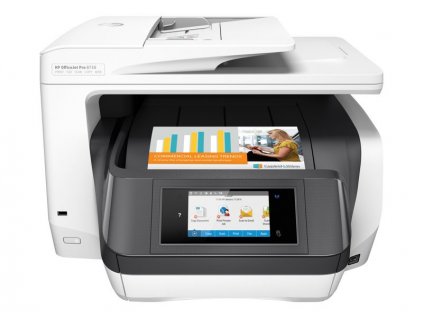 Tiskárna HP All-in-One Officejet Pro 8730 A4, USB/LAN/Wi-Fi, print/copy/scan/fax (duplex), bílá  Nevíte kde uplatnit Sodexo, Pluxee, Edenred, Benefity klikni